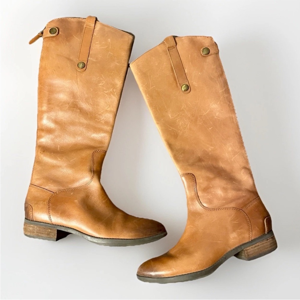Sam Edelman Tan Leather Knee-High Riding Boots
